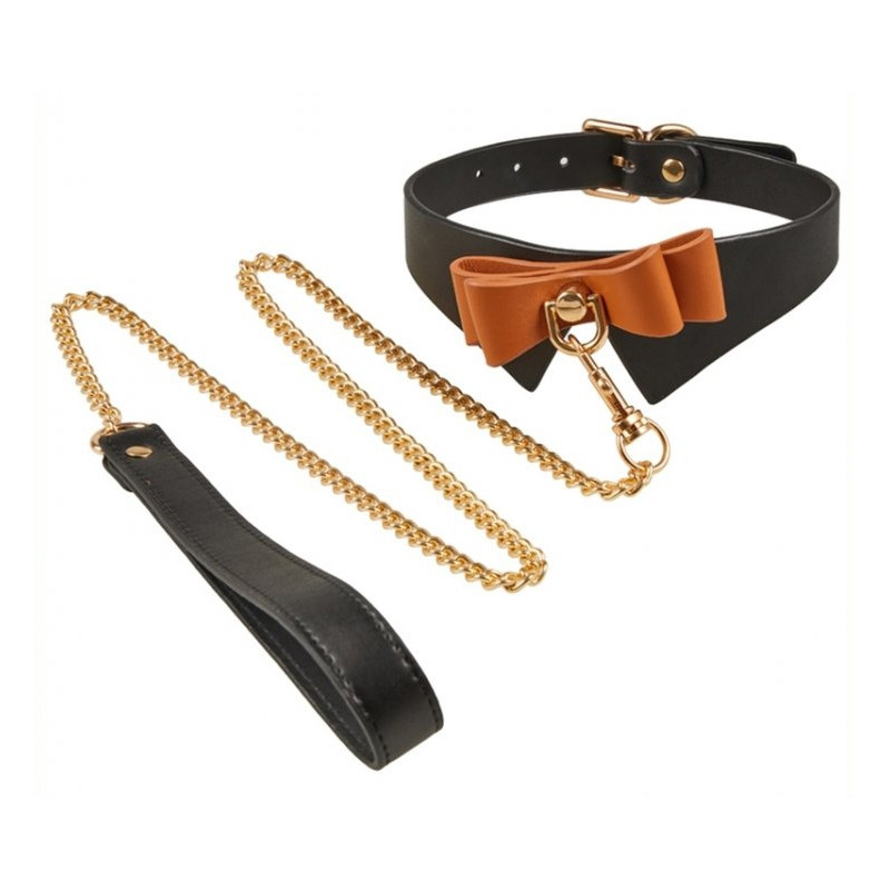 Generique Collier et Laisse Butler Noir et Marron